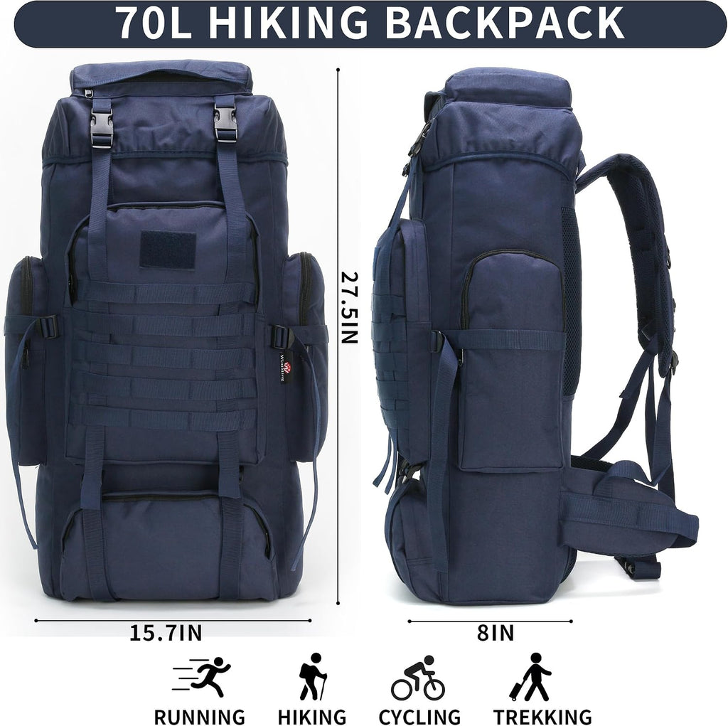 Hiking Backpack for Men 70L/100L Camping Backpack Military Rucksack Molle 3 Days Assault Pack for Climbing
