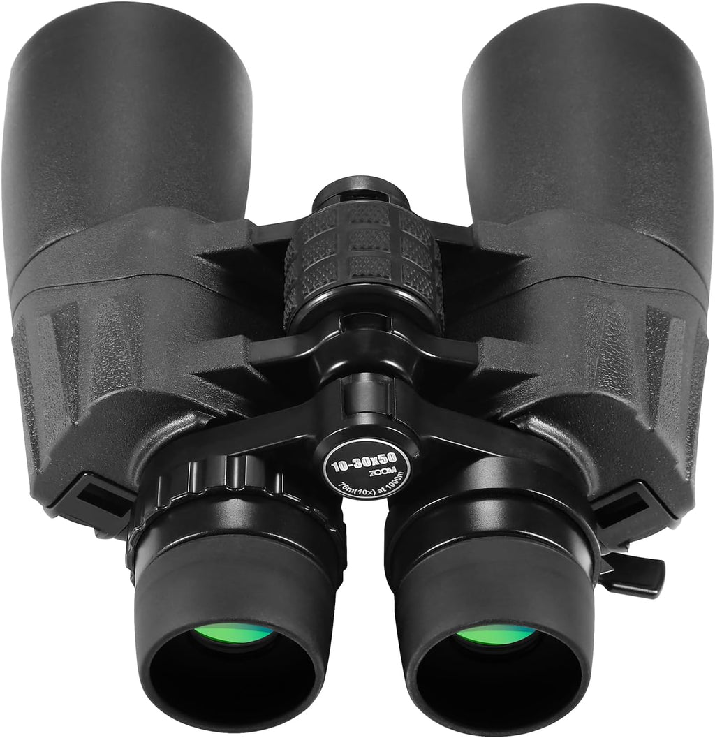 10-30X50 High Powered Zoom Binoculars for Adults - Professional Military HD Binoculars with BAK4 Prism/FMC Lens/Large View/Waterpoof/Low Light Night Vision for Bird Watching, Hunting, Outdoor, Hiking