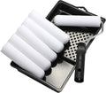 KUPOO 6" Foam Paint Roller Kit Mini Roller with Frame,Tray & 8 Refills