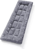 Thick Camping Sleeping Pad - Faux Rabbit Fur Ultra Soft & Non-Slip Sleeping Mat with Portable Roll up Camping Cot Pad for Travel Car Tent Guest Bed