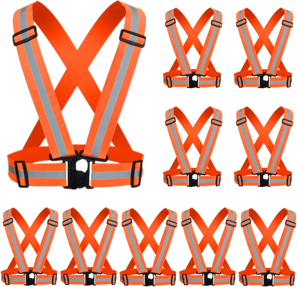 Reflective Vest, High Visibility Safety Vest Straps Reflective Gear for Night Running Walking Cycling for Men Women Kids