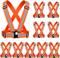Reflective Vest, High Visibility Safety Vest Straps Reflective Gear for Night Running Walking Cycling for Men Women Kids