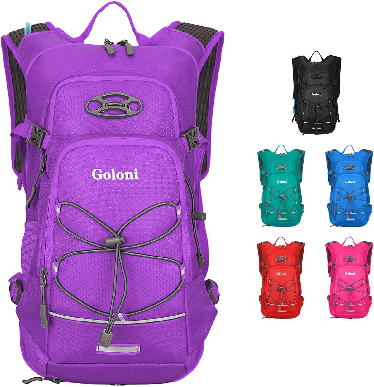 Hydration Backpack,Lightweight Hiking Backpack with 2L Water Bladder,Water Backpack for Biking, Running, Festival
