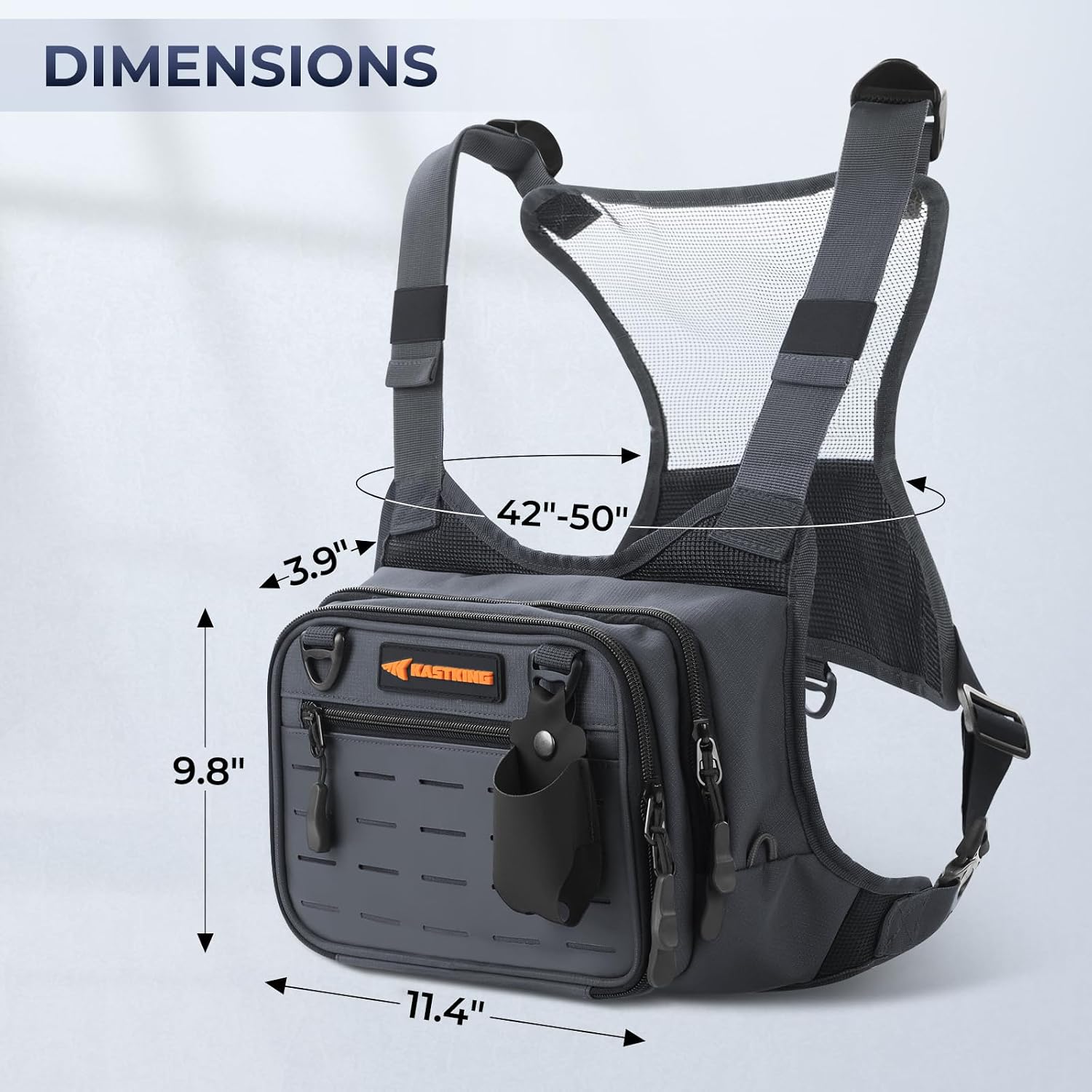 KastKing BaitBoss Water-Resistant Fishing Chest Pack; Fishing Bag for Men