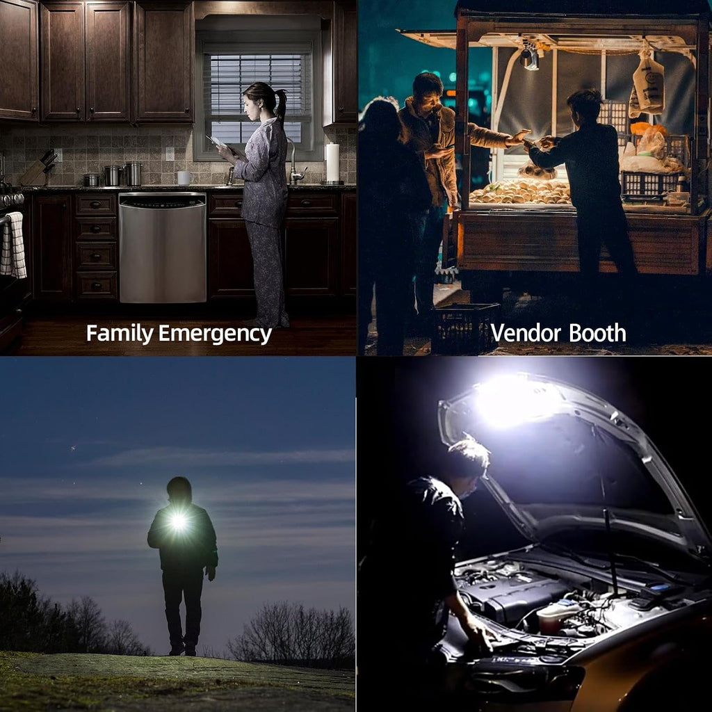 Hanging Camping Tent Light LED Rechargeable Portable Lantern Waterproof Outdoor Camp Lamp with Battery Power for Glamping Indoor Outages Car Repair(Infinite Dimming)