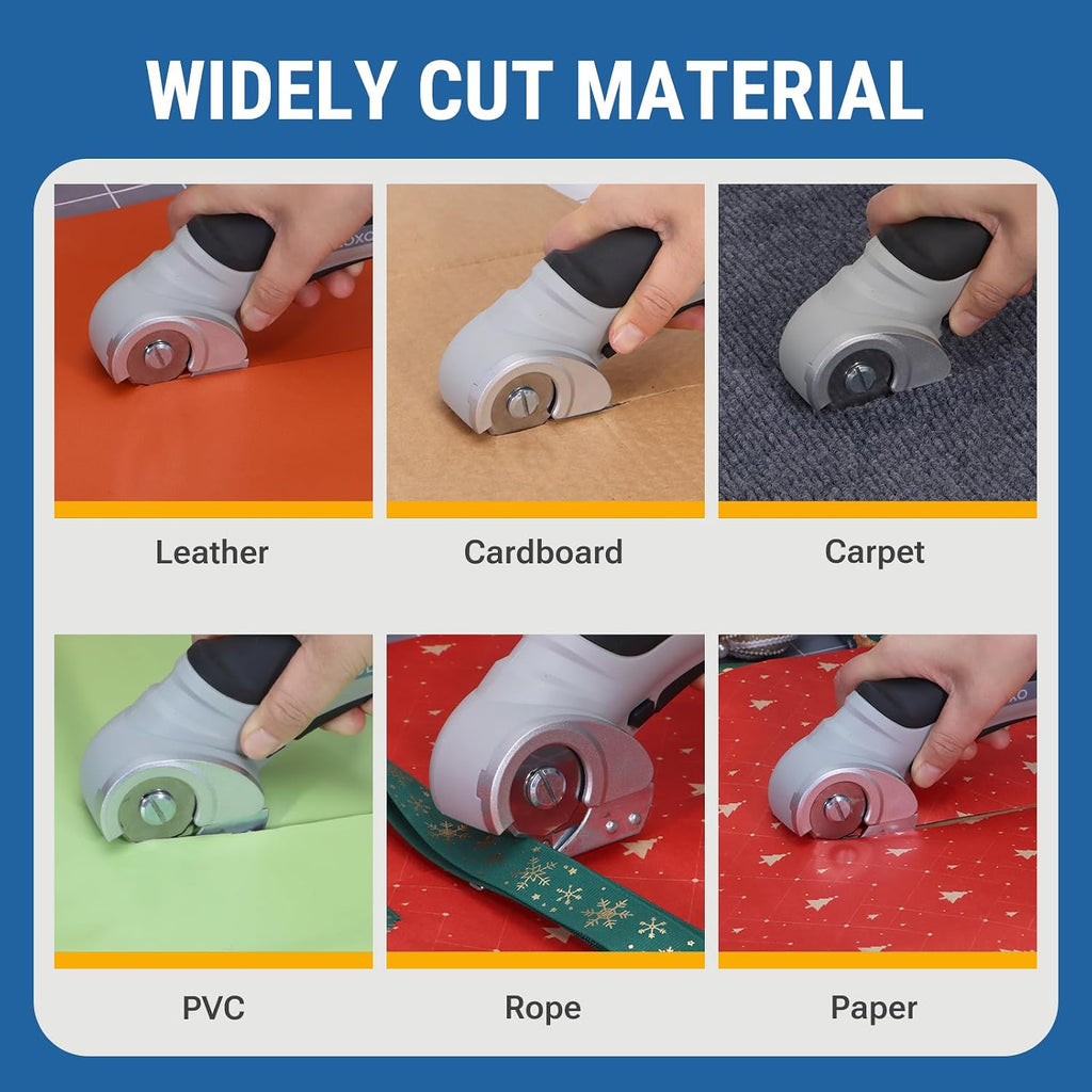 VLOXO Cordless Electric Scissors 4.2V Cardboard Cutter with Safety Lock