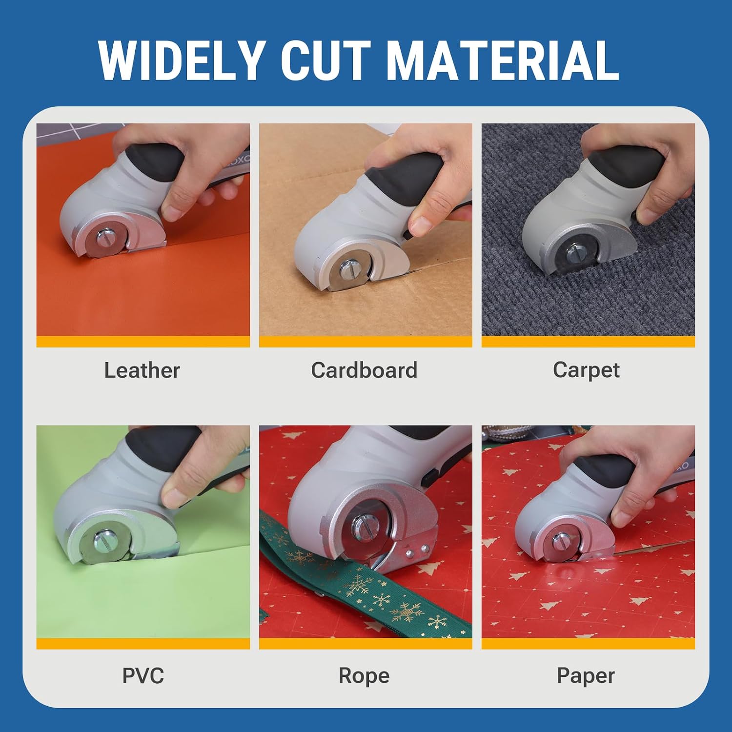 VLOXO Cordless Electric Scissors 4.2V Cardboard Cutter with Safety Lock