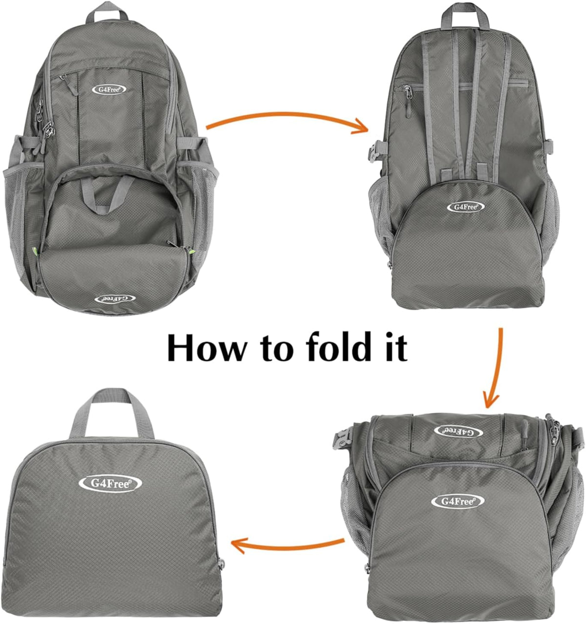 G4Free 40L Lightweight Packable Hiking Backpack, Waterproof Travel Daypack