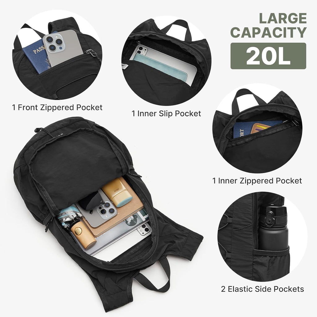 G4Free 20L Lightweight Packable Hiking Backpack for Women Men