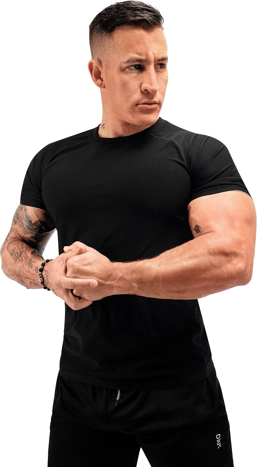 FUXERT Sauna Shirt for Men Sweat Sauna Suit for Gym Exercise Compression Shirt Workout Shapewear