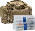 Dr.Fish Tackle Bag with 60 Fishing Lures Spinners Soft & Hard Baits