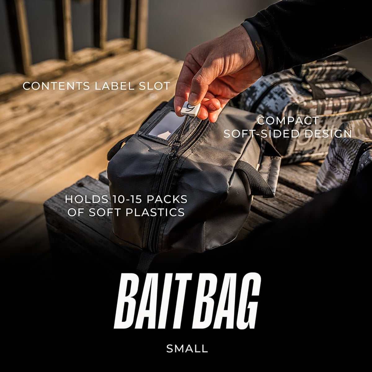 6th Sense – Bait Bag Fishing Tackle Storage Organizer, Water-Resistant Bag