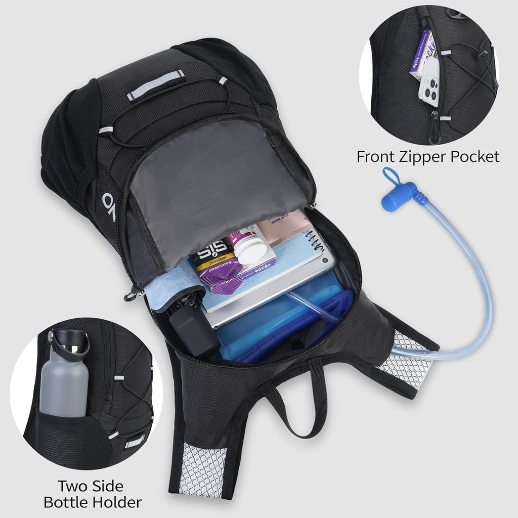 Lightweight Hydration Backpack, Running Backpack with 2L Water Bladder