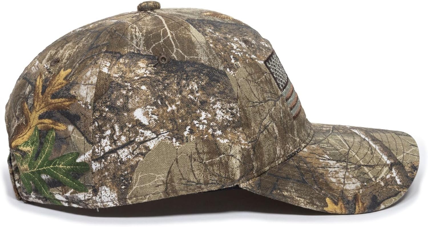 Outdoor Cap Men's Camouflage Americana Cap, One Size