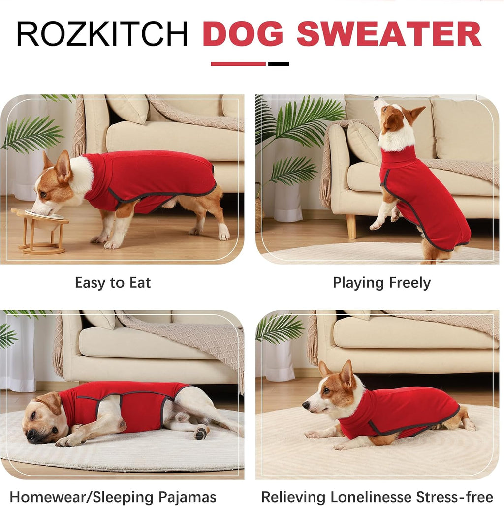 ROZKITCH Dog Sweater S, Warm Turtleneck Shirt for Medium Dogs
