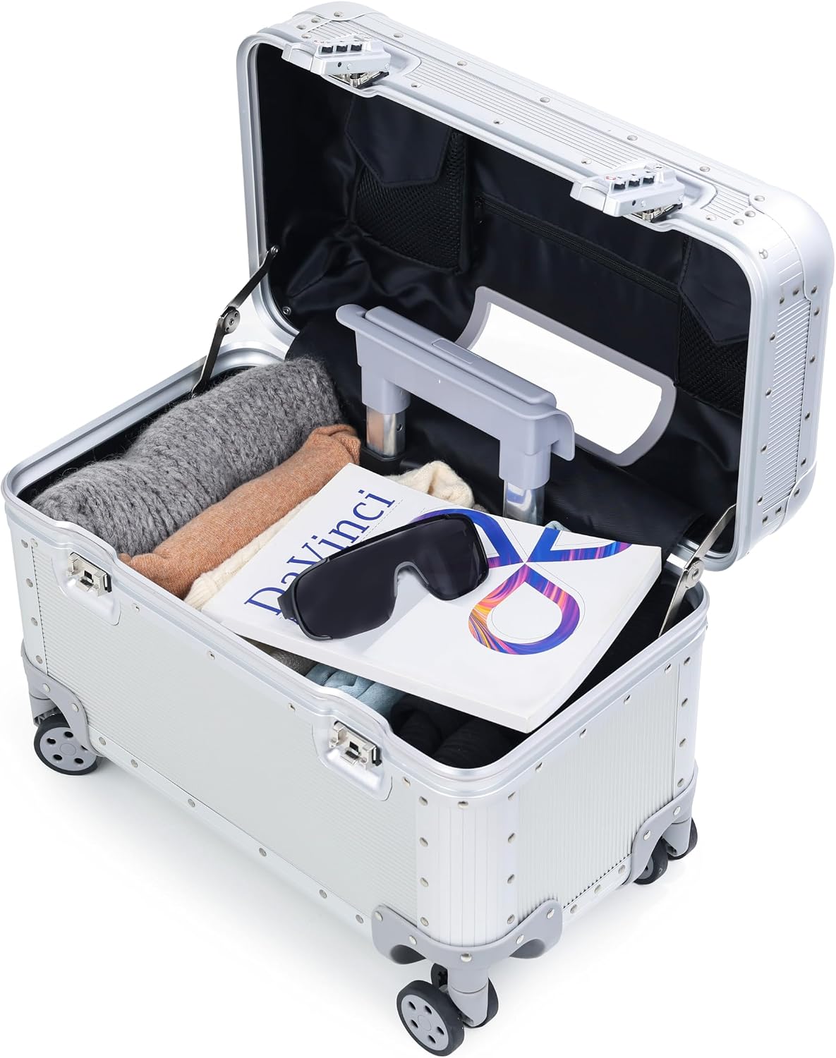 Full Aluminum Carry-On Luggage, Pilot Case
