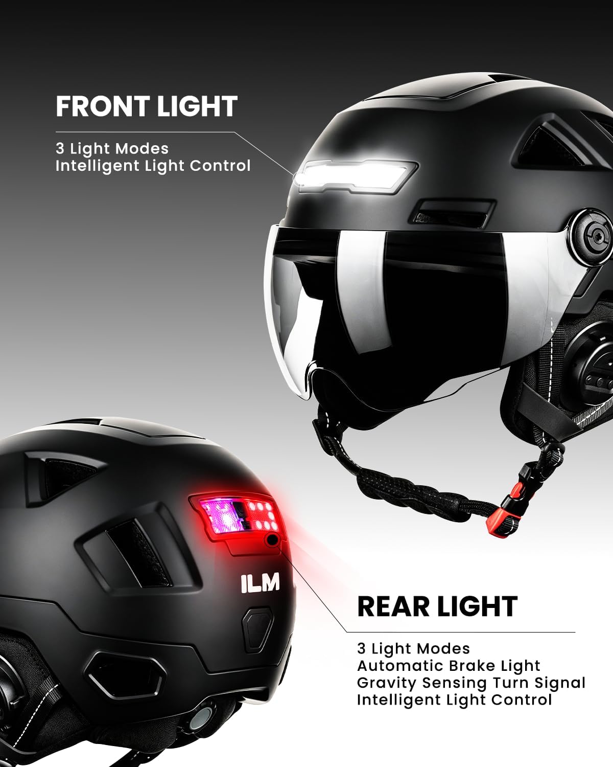 ILM Adult Bike Helmet Road Cycling Electric Bicycle Escooter Ebike E3-12LS