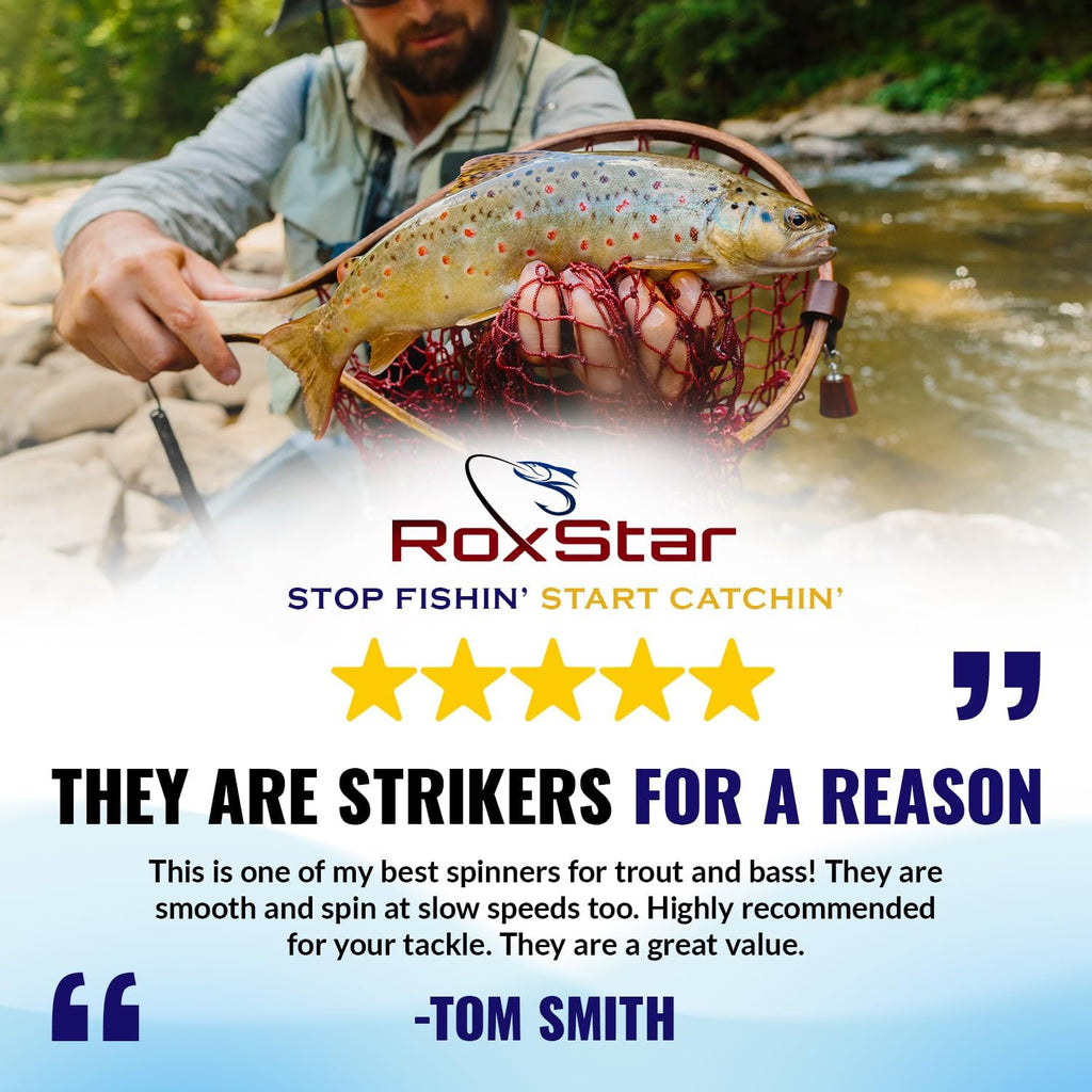 RoxStar Fly Strikers Proven Nationwide to Out-Fish Any Spinner | Hand-Tied in The USA | Most Versatile Fishing Spinner Ever! Trout, Bass, Steelhead
