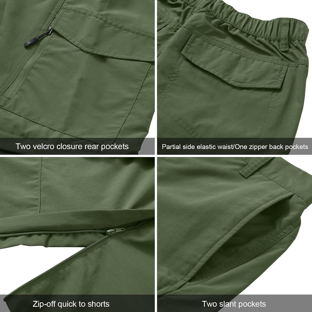 linlon Boy Scout Pants Hiking Mens Convertible Zip Off Safari Fishing