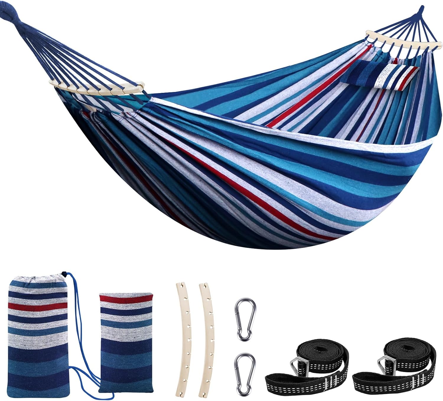 Chihee Cotton Hammock 8.9x4.9ft Holds Up to 660lbs Prevents Side-Tipping
