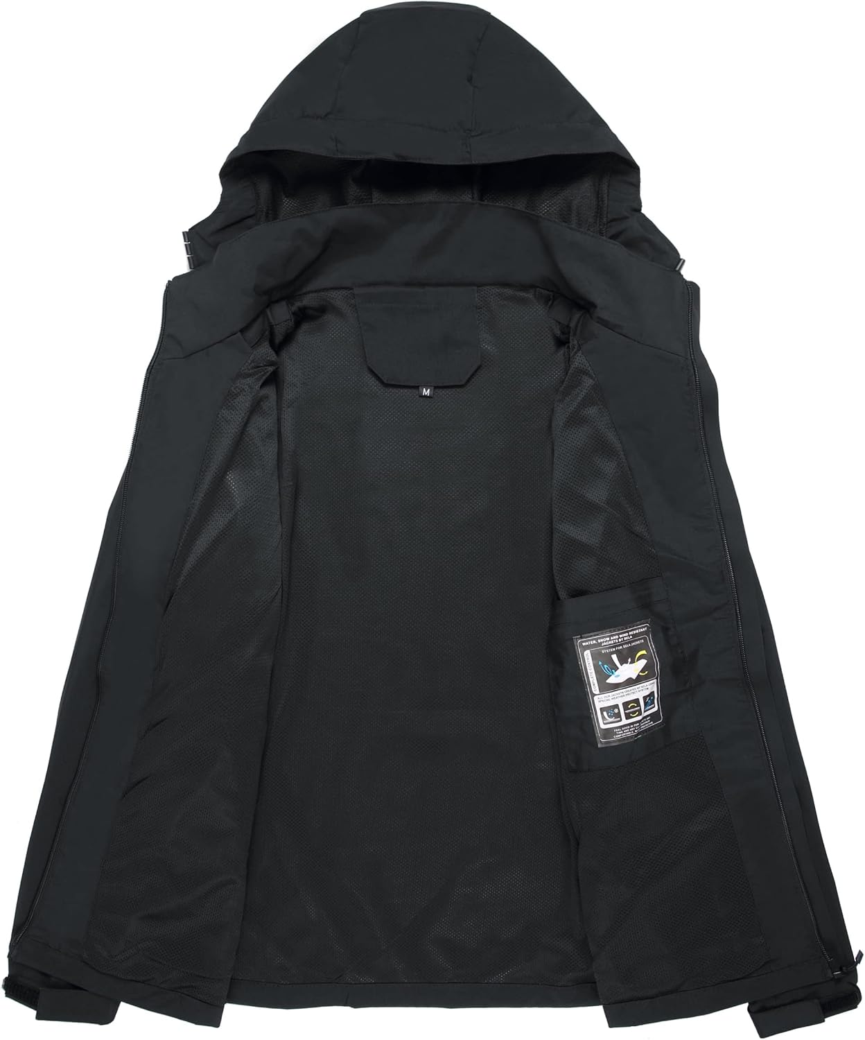 Men's Lightweight Waterproof Rain Jacket,Shell Hooded Outdoor Raincoat Hiking Windbreake jacket