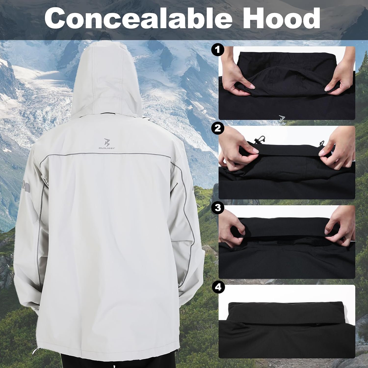 Rain Suit for Men Waterproof Packable Rain Jacket and Pants Set