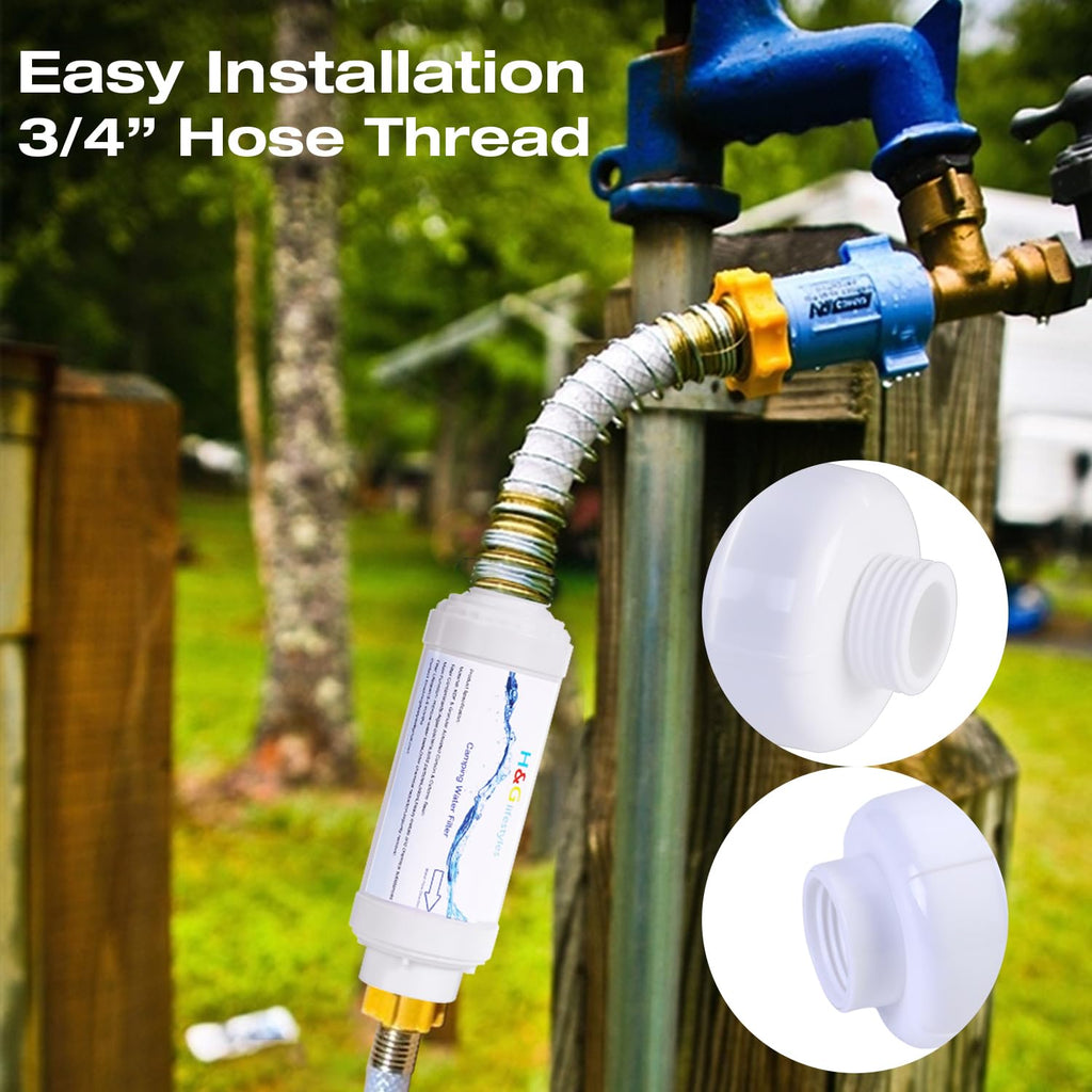 H&G Lifestyles Calcium Inhibitor Filter for Garden Hose RV Campers(2 Packs)