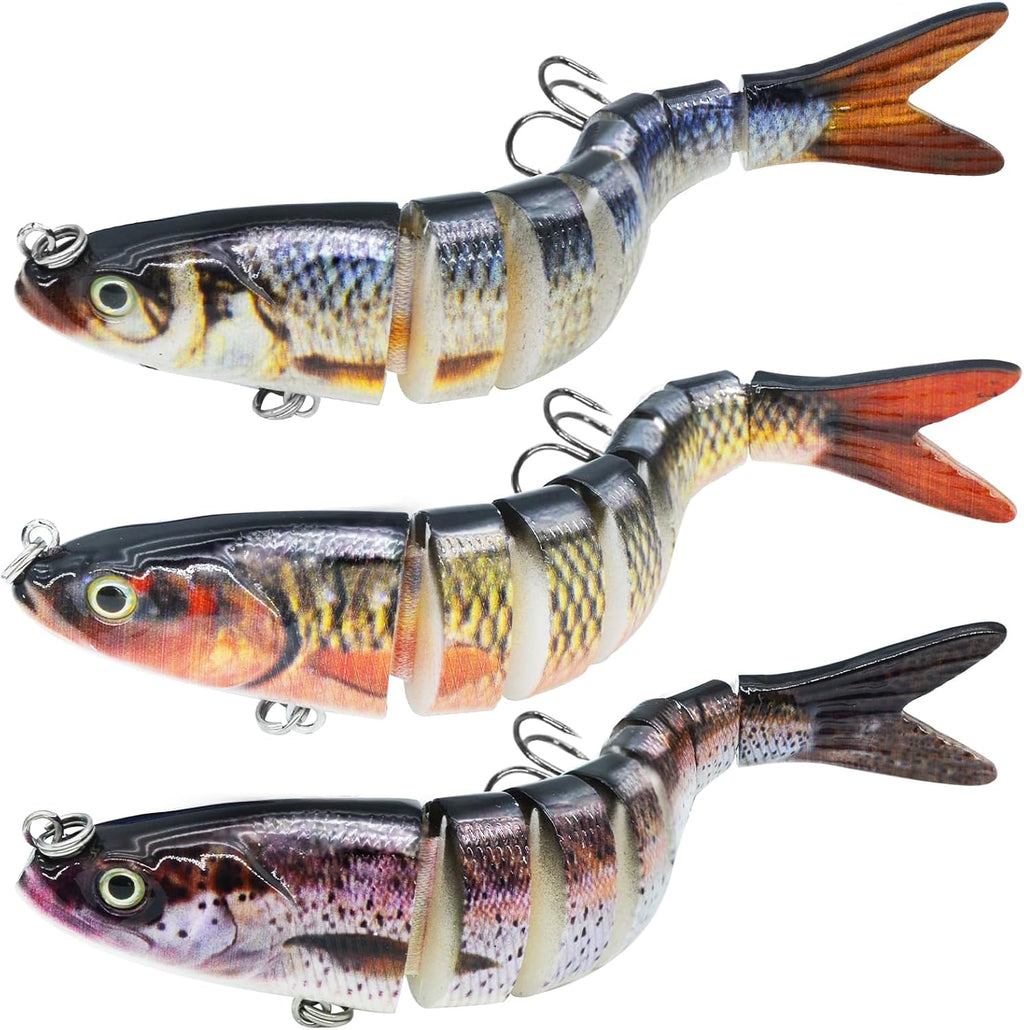 Fishing Lures for Bass Trout Topwater Multi Jointed Swimbaits