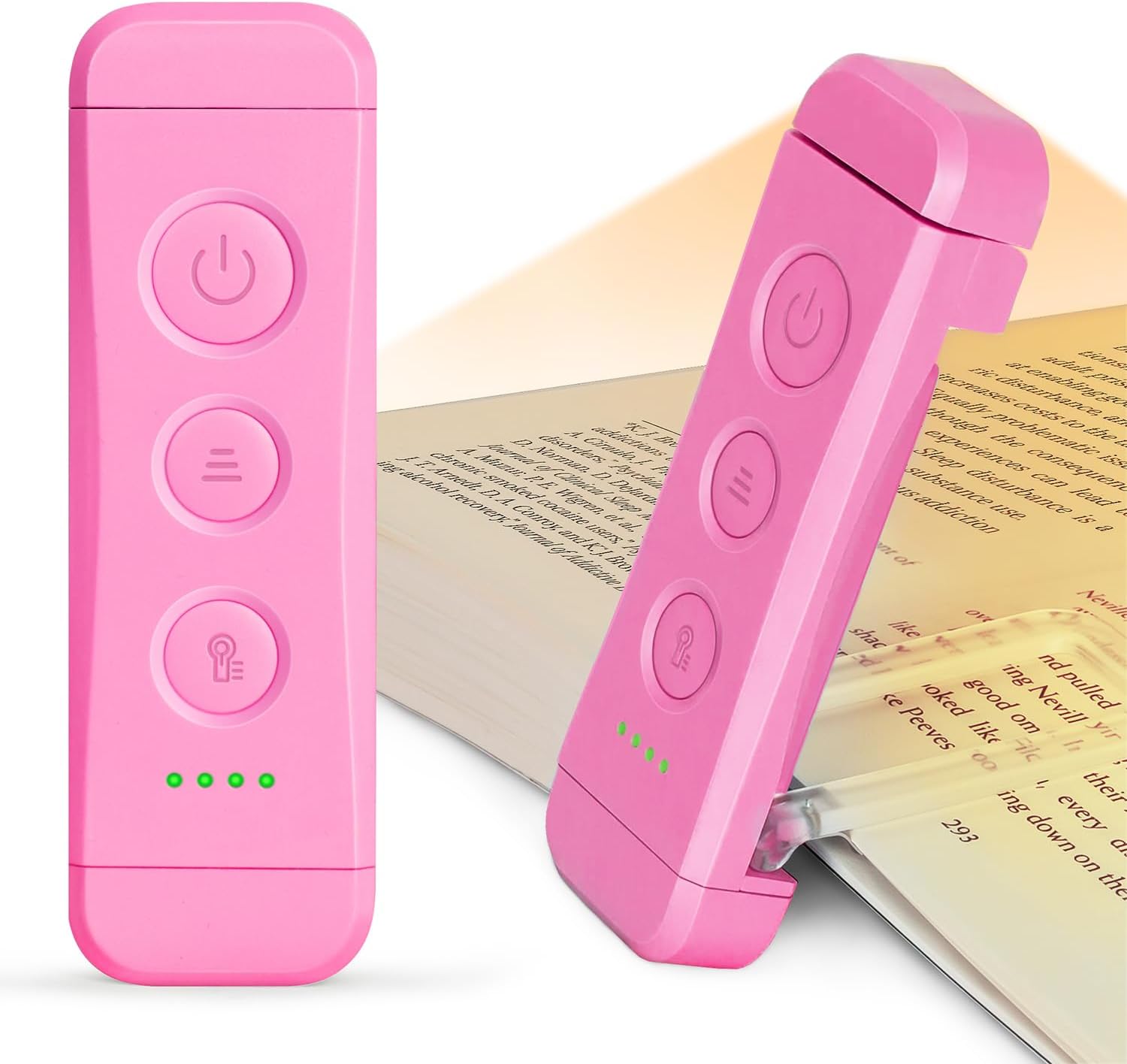 Glocusent USB Rechargeable Book Light, Portable Clip-on LED Reading Light