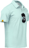 ZITY Mens Golf Polo Shirts Short Sleeve UPF 50+ Moisture Wicking Tshirt