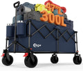 Portal Ultra Compact Folding Wagon Cart with Brakes, 300L Large Cart
