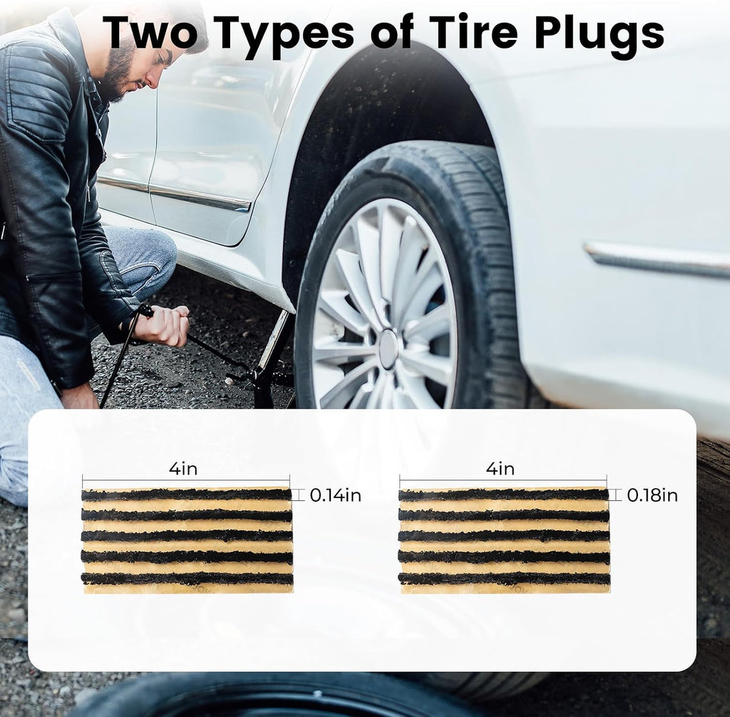 ETENWOLF Tire Repair Kit 42 Pcs, Heavy Duty Tire Plug Kit to Fix Punctures