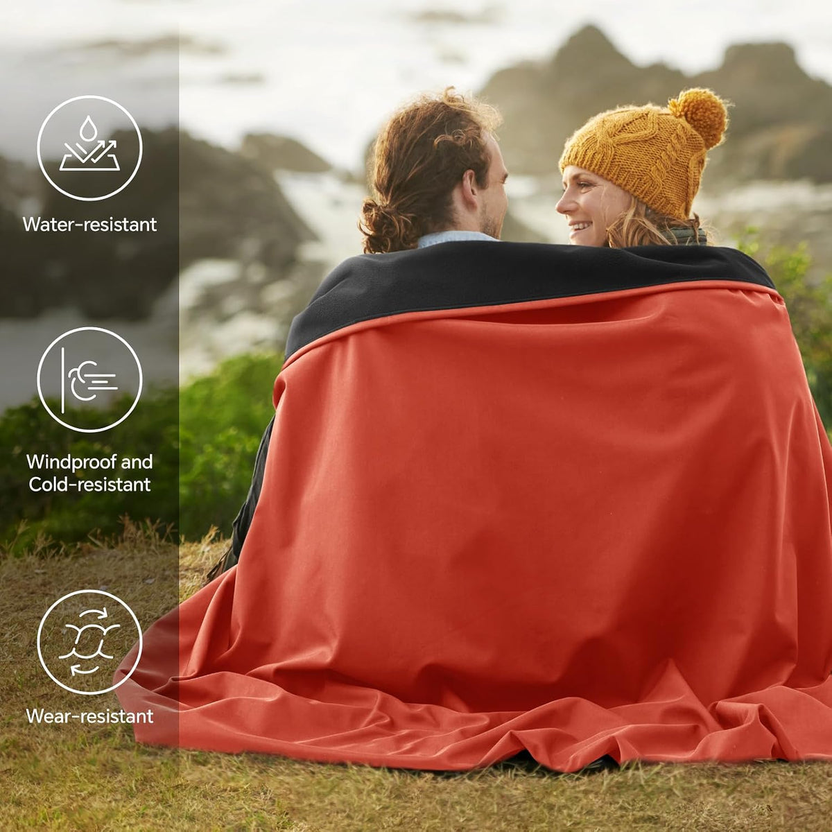 BEDELITE Waterproof Packable Lightweight Camping Blanket