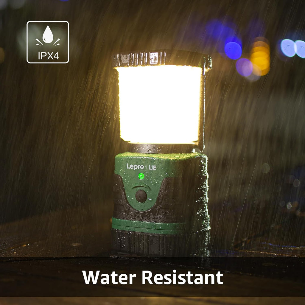 Lepro 1000LM LED Camping Lantern Rechargeable, 4400mAh, 4 Light Modes
