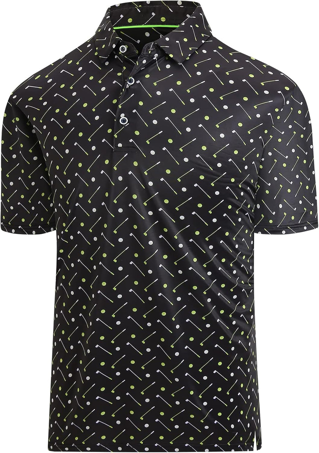 Hodaweisolp Golf Shirts for Men Dry Fit Print Short Sleeve Polo Shirt