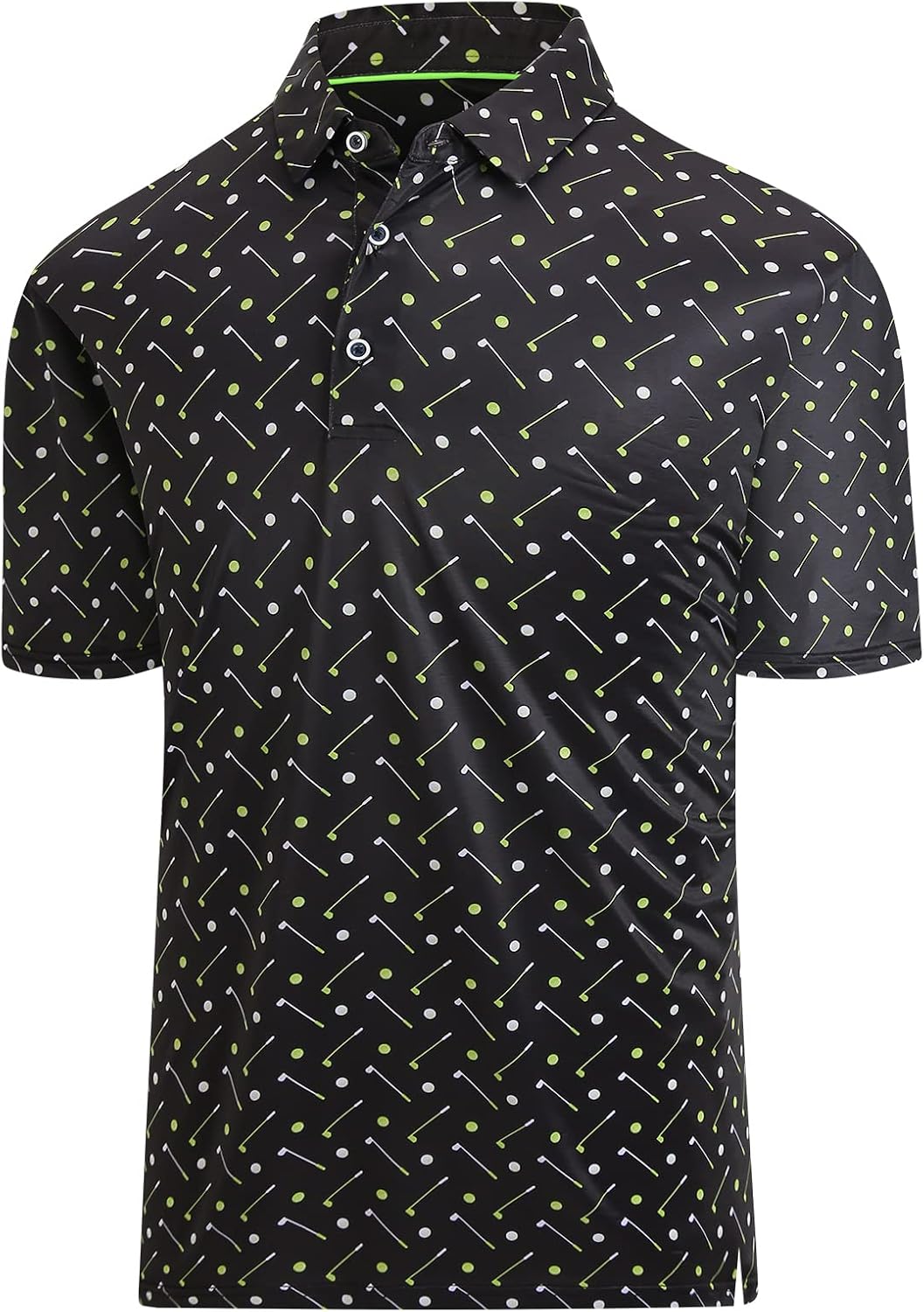 Hodaweisolp Golf Shirts for Men Dry Fit Print Short Sleeve Polo Shirt