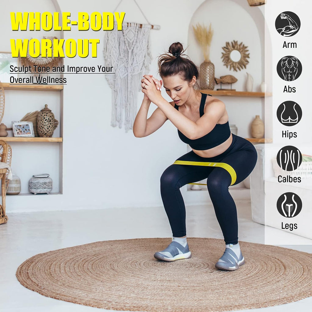 Deekin 20 Pcs Resistance Bands for Women Men 10-115 Lbs 5 Different Resistance Levels Loop Exercise Bands for Leg Working Gym