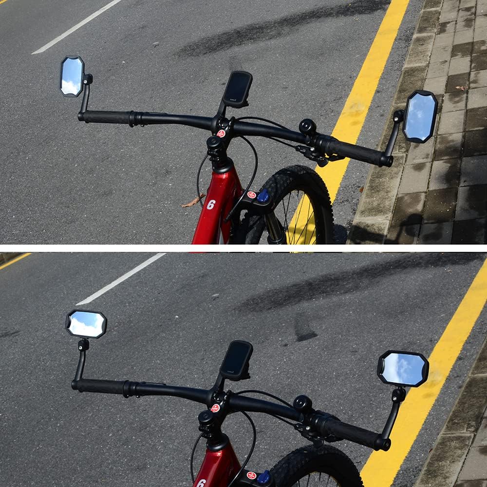 BriskMore Barend Mirror for E-Bikes & Scooters, HD Glass,1 Pair