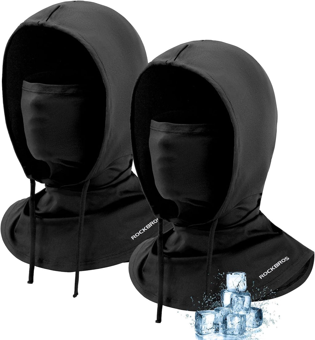 ROCKBROS Cooling Balaclava Face Mask 3 in 1 Full Face Mask for Summer with Ear Loops Neck Gaiter Sun UV Protection