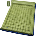 Double Camping Pad 5.5" Ultra-Thick with Pillow & Built-in Foot Pump