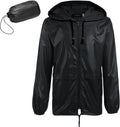 COOFANDY Mens Packable Rain Jacket Lightweight Waterproof Raincoat with Hood Outdoor Rain Gear Travel Hiking Cycling