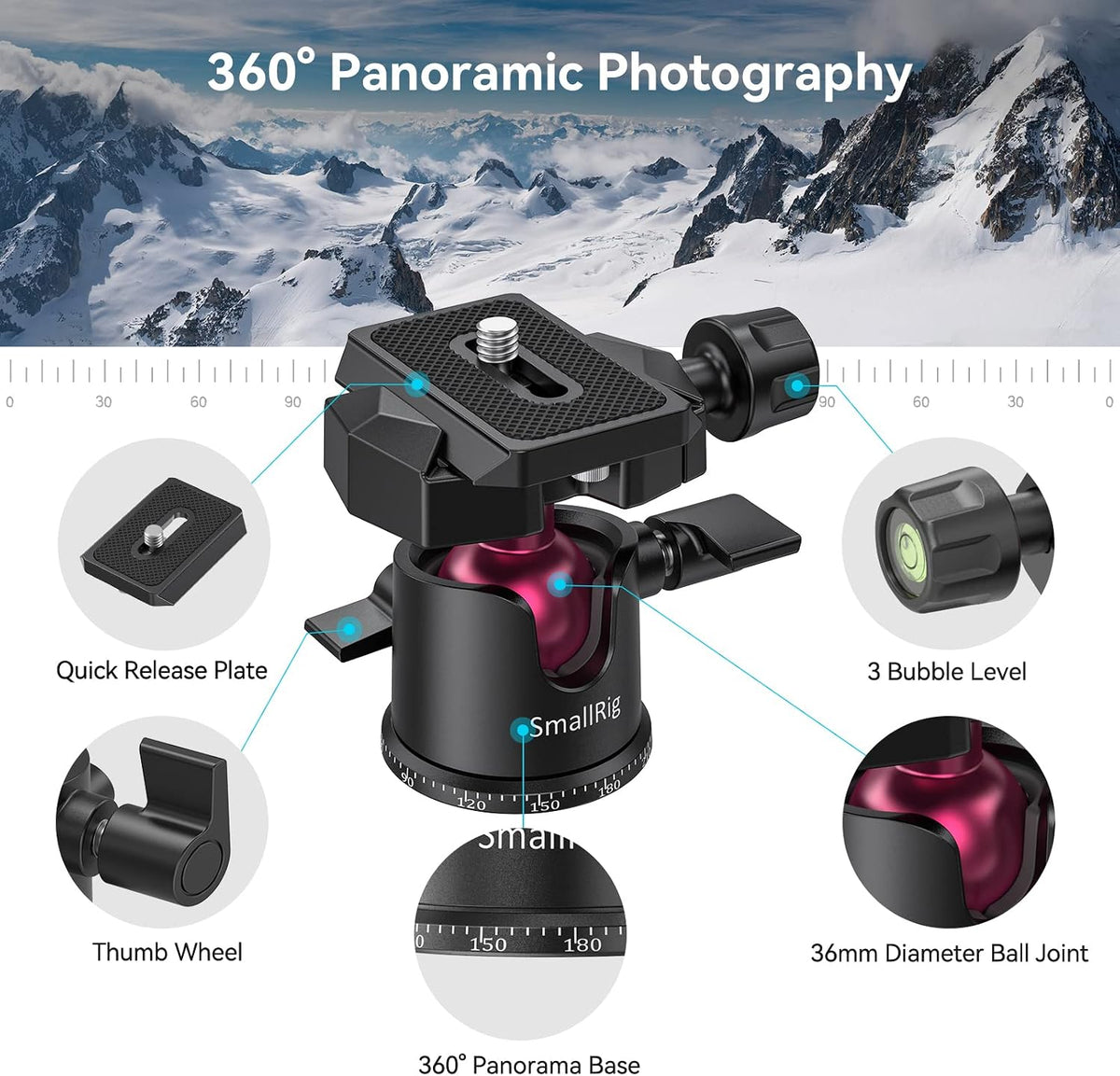 SmallRig Mini Tabletop Tripod with QR Plate for Arca-Type - BUT2664