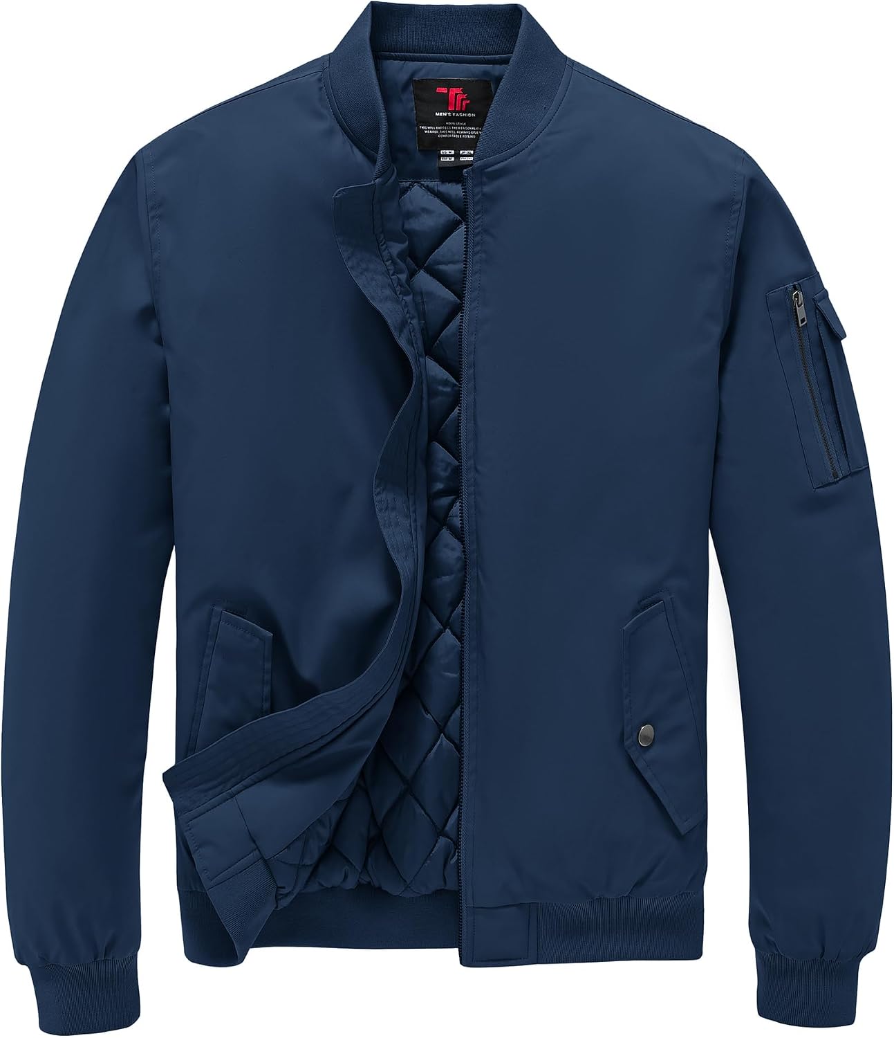 TBMPOY Men's Winter Bomber Jacket Fall Casual Windbreaker Softshell Jackets