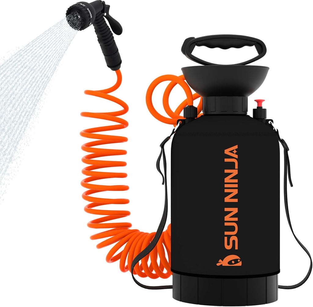 SUN NINJA Portable Shower, Camping Shower with 7 Mode Shower Head
