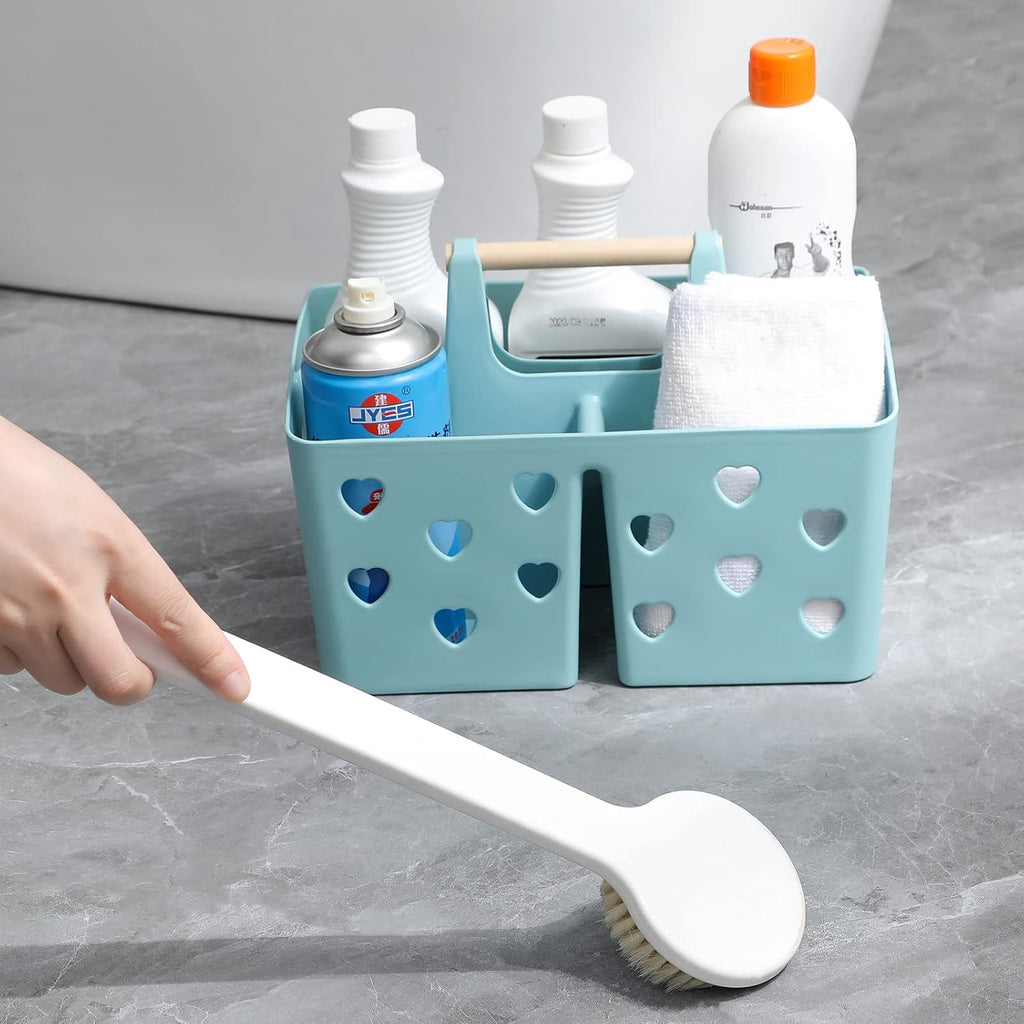 Portable Shower Caddy Plastic Shower Basket Organizer with Handle, Blue