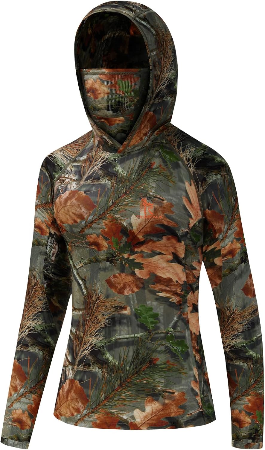 Women’s UPF 50+ Hunting Hoodie Shirt with Face Mask