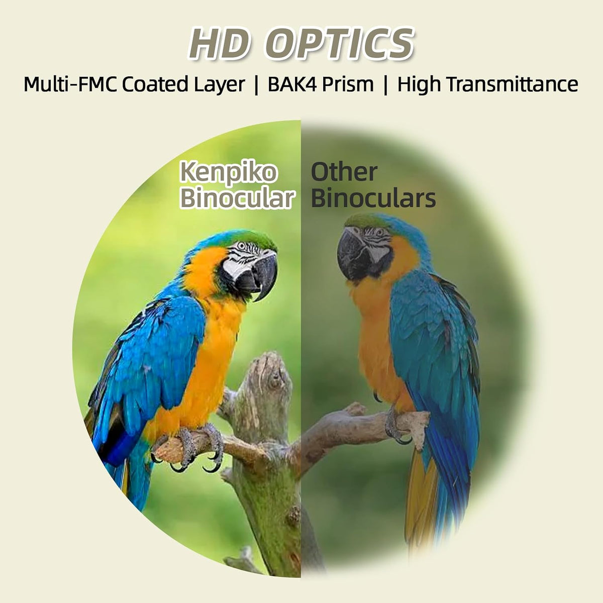 8x30 Khaki Compact Binoculars for Adults & Kids,