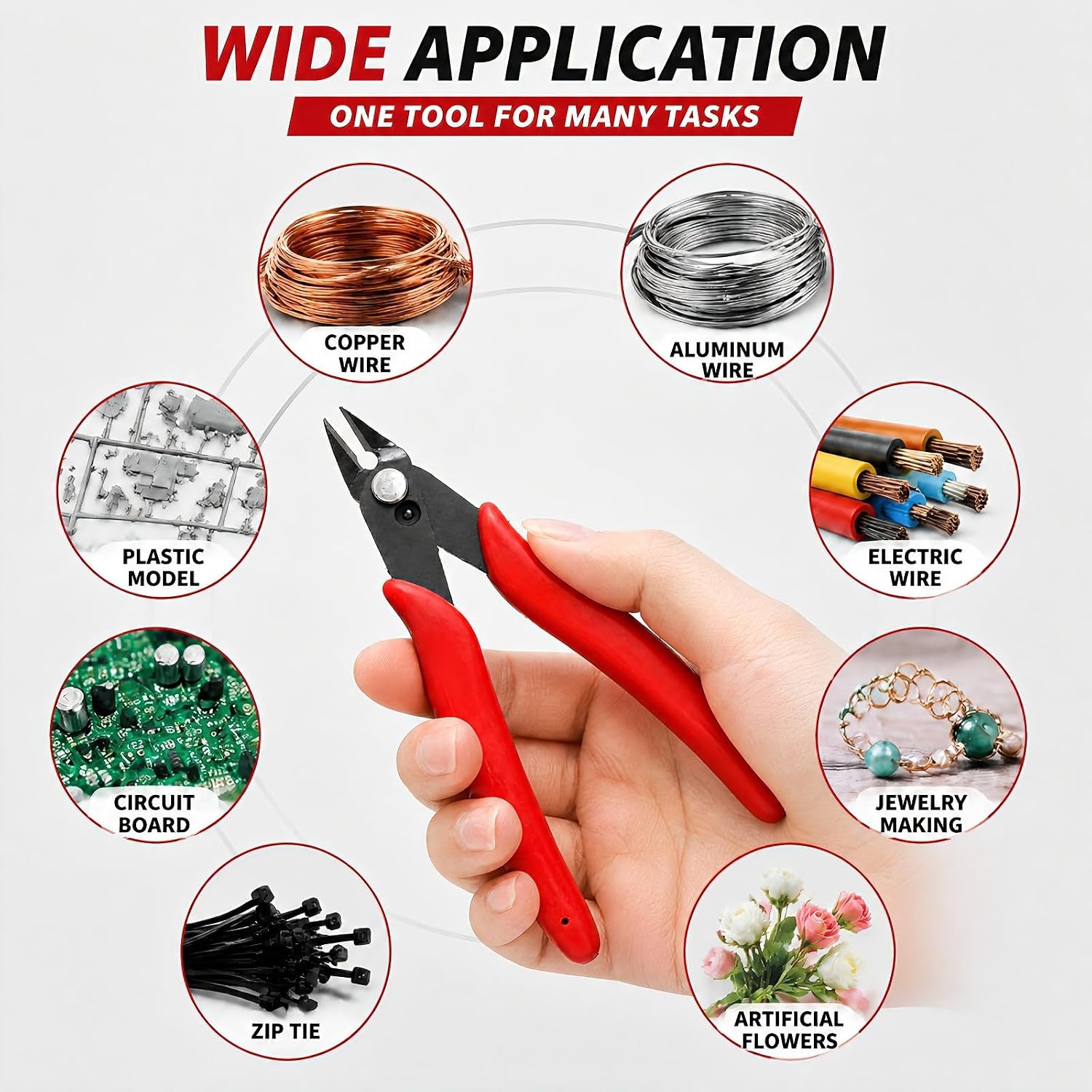 Covzoe 10 Pieces Small Wire Cutters, 5 Inch Micro Flush Cutter