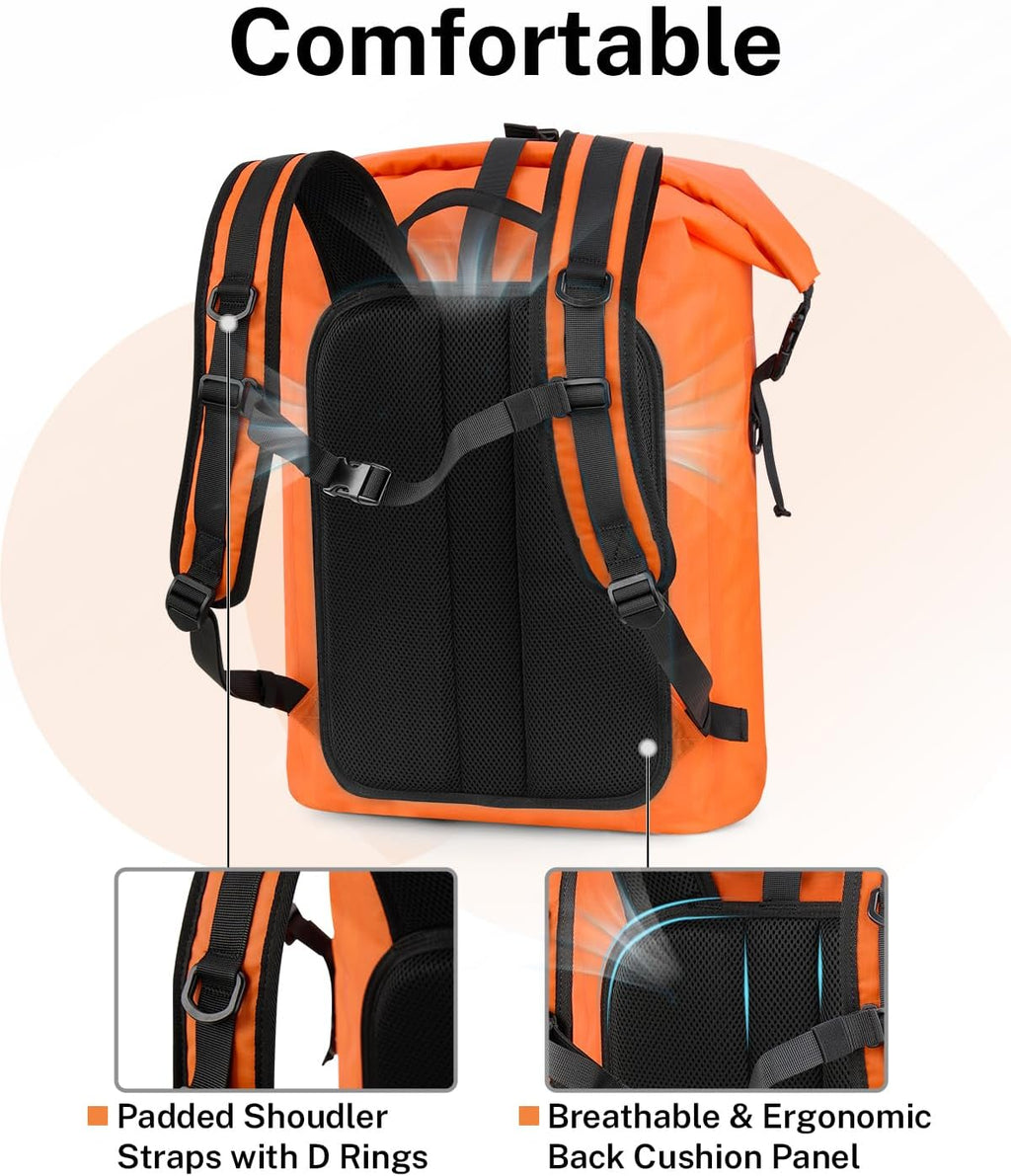 Gonex Waterproof Ultralight TPU Backpack 55L Roll Top Dry Bag, Kayaking