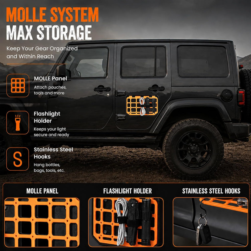 MOLLE Folding Table for Vehicle - Powerful Magnetic Mount (A)